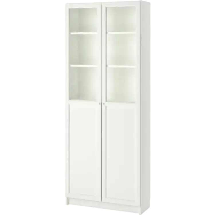 IKEA BILLY/OXBERG White Bokhylla 202cm