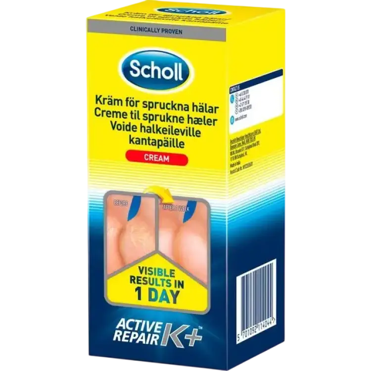 Scholl Active Repair K+ Cracked Heel Cream 120ml