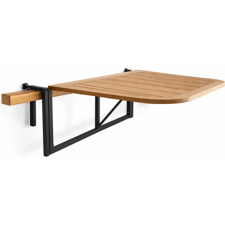 Hillerstorp Räckö balkongbord 60x40 cm svart/teak