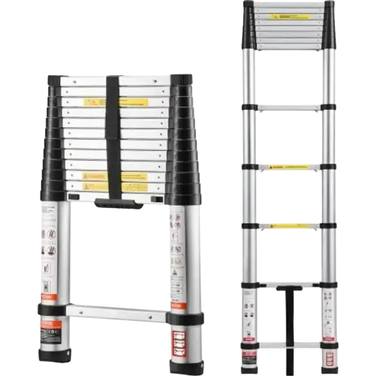 VEVOR 12.5ft Aluminum Lightweight Telescoping Ladder