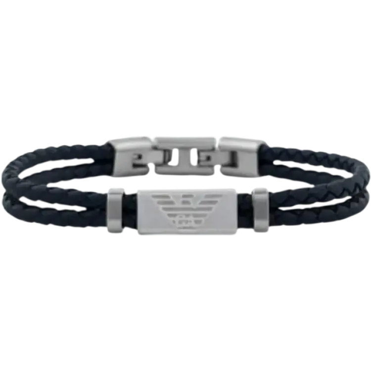Emporio Armani ID Bracelet - Silver/Black