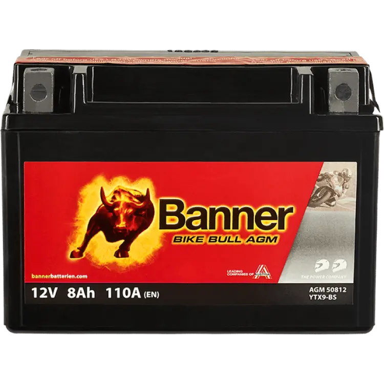 Banner Mc Batteri AGM YTX9-BS 12V 8Ah