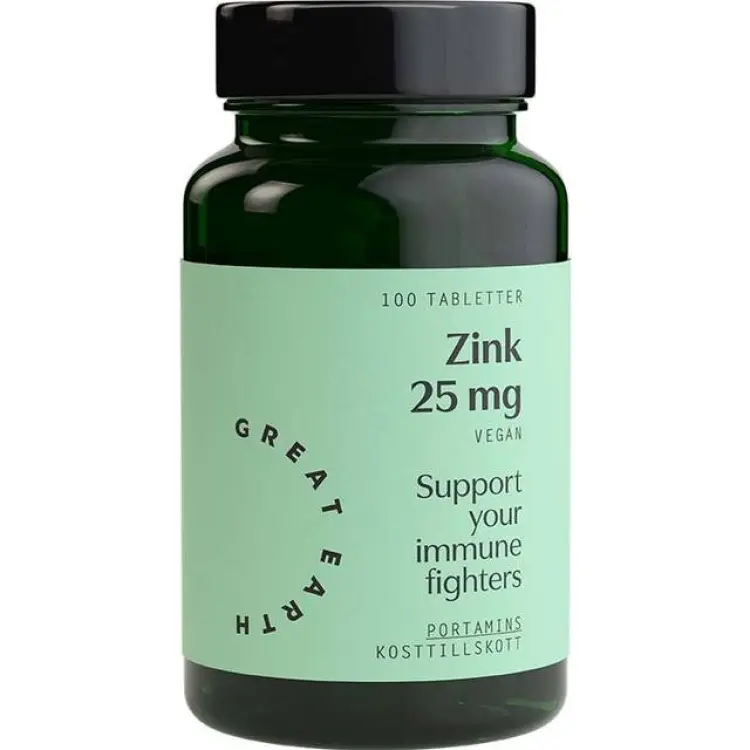 Great Earth Super Zink 25mg 100 st