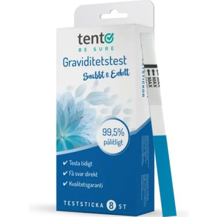 Tento Be Sure Graviditetstest Sticka 8-pack