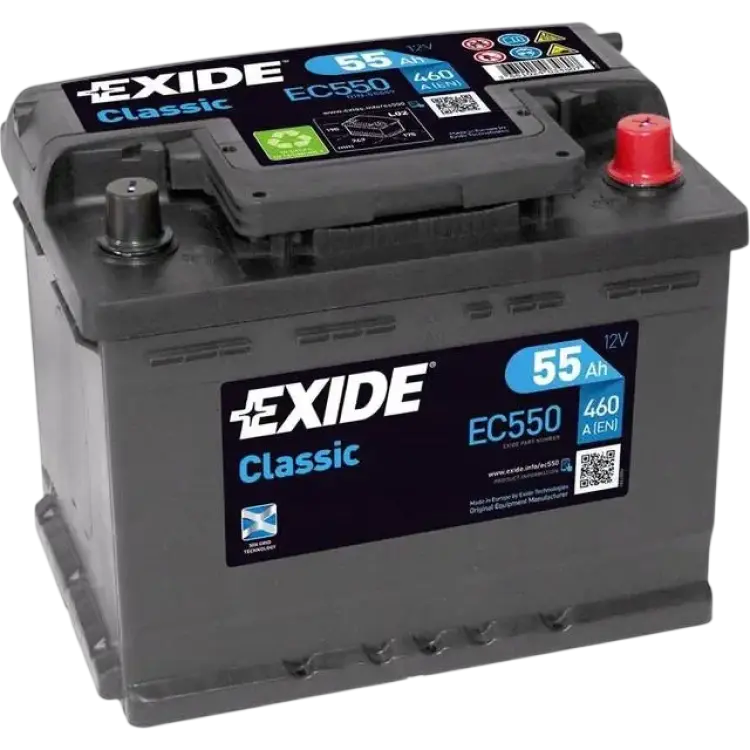 Exide Bilbatteri 12V 55Ah