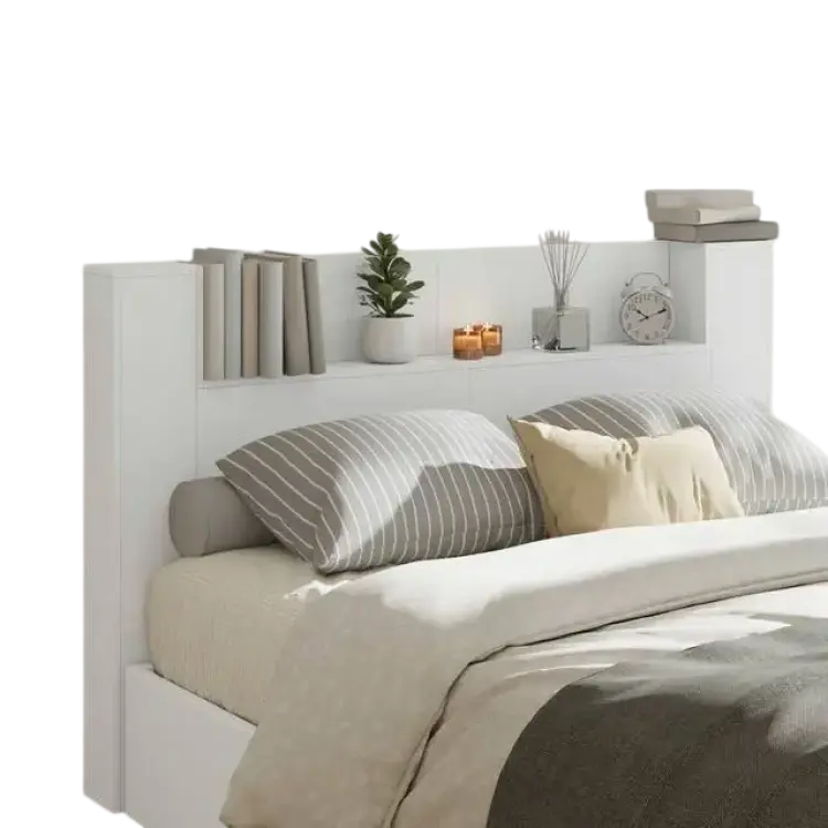 vidaXL Huvudgavel Med Hylla Vit 160 x 16.5 x 103.5 Cm Sänggavel