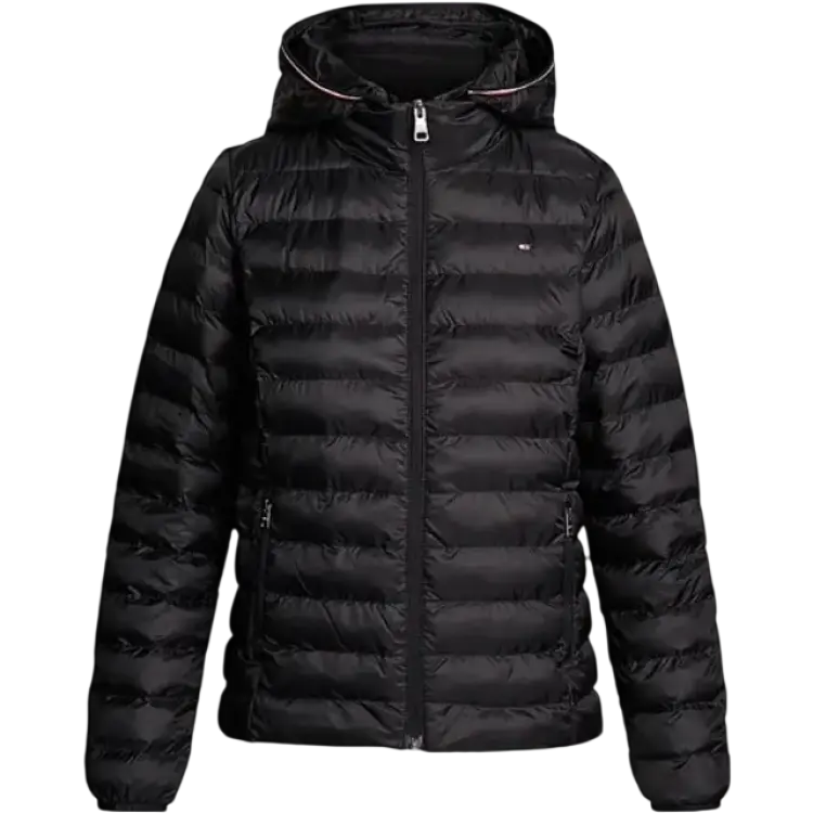 Tommy Hilfiger Down Filled Hooded Zip Thru Jacket - Black