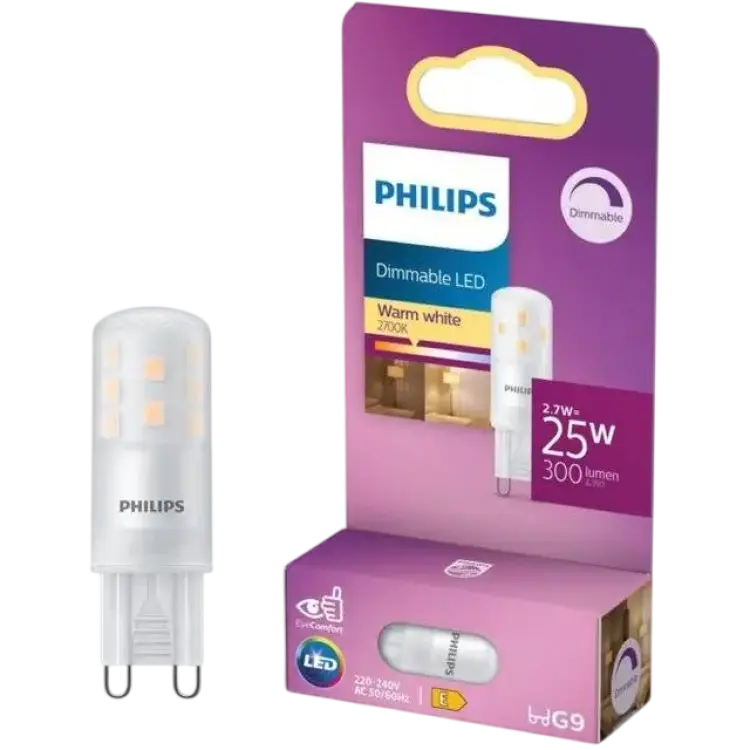 Philips LED-lampa G9 300 lm