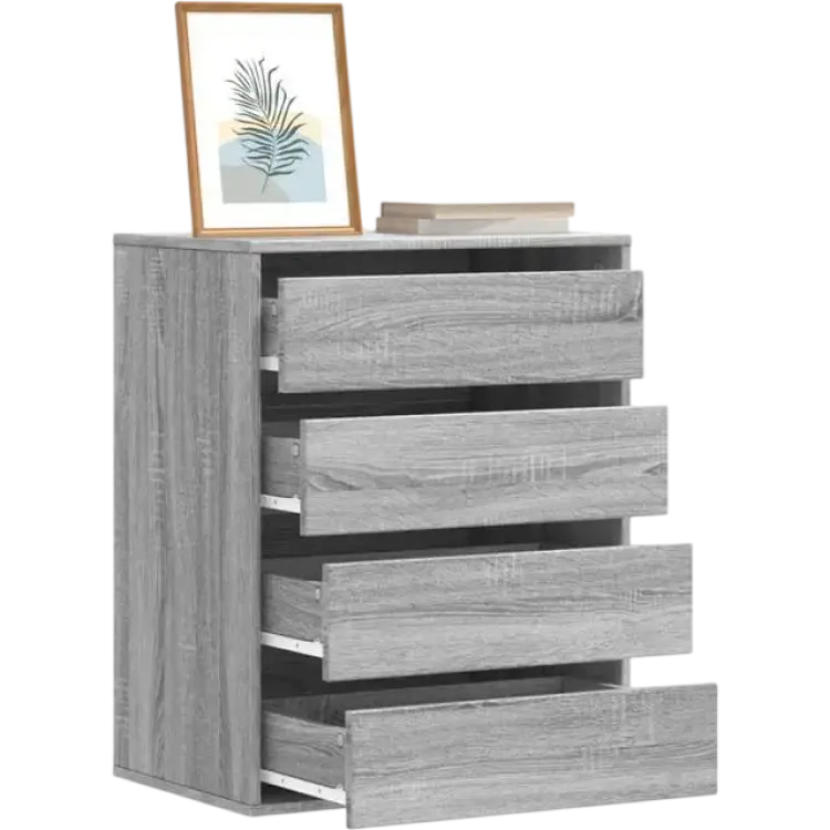 vidaXL Corner Chest of Drawers Sonoma Engineered Wood 4-Drawer Byrå