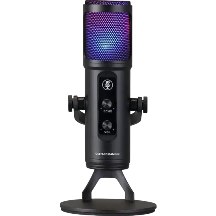 Deltaco Gaming RGB-mikrofon för streaming