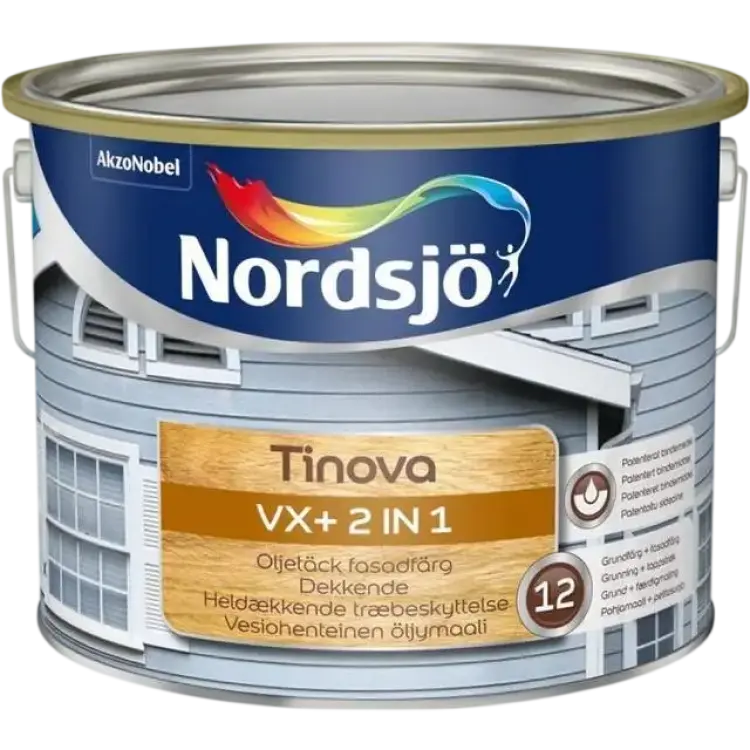 Nordsjö Tinova VX+ 2in1 Träfasadsfärg White 10L