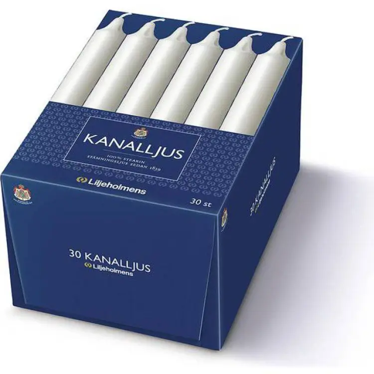 Liljeholmens kanalljus vit 20 cm 30-pack