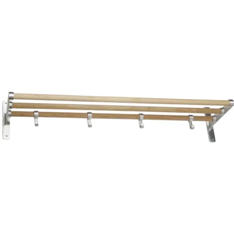 Habo Elegant Alu/Oak Hatthylla 100x18.5cm