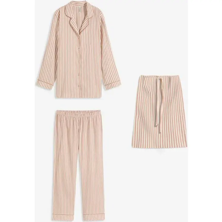 Bonprix Vävd Flanellpyjamas Med Gåvopåse