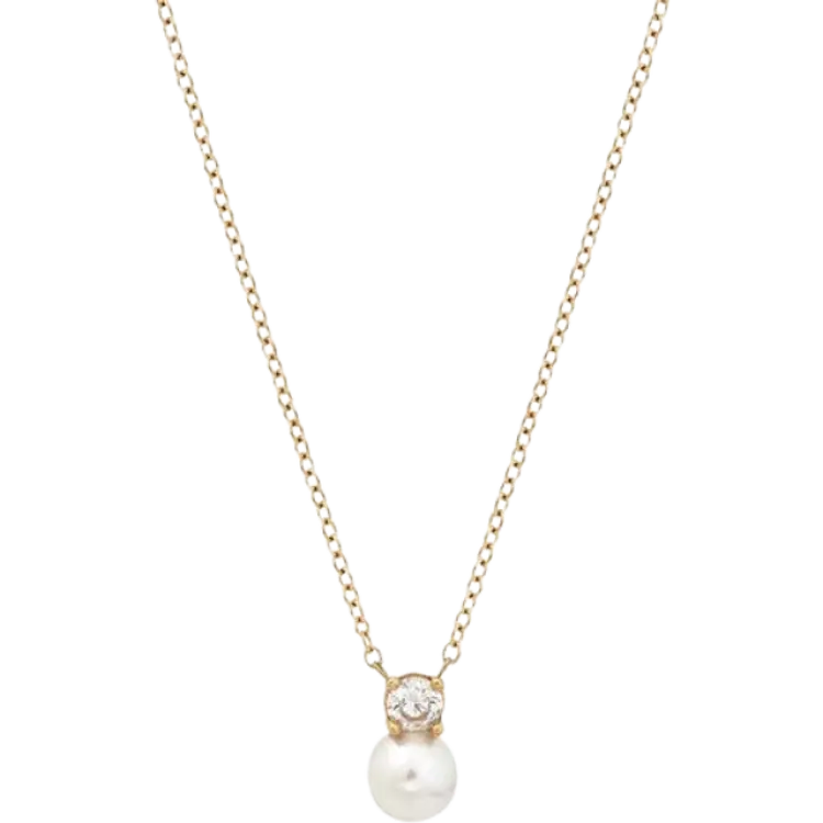 Edblad Luna Necklace - Gold/Pearl/Transparent