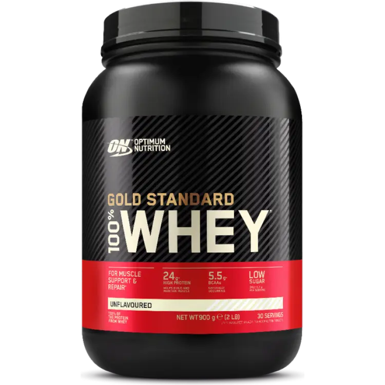 Optimum Nutrition Gold Standard 100% Whey Protein Powder Unflavoured 900g