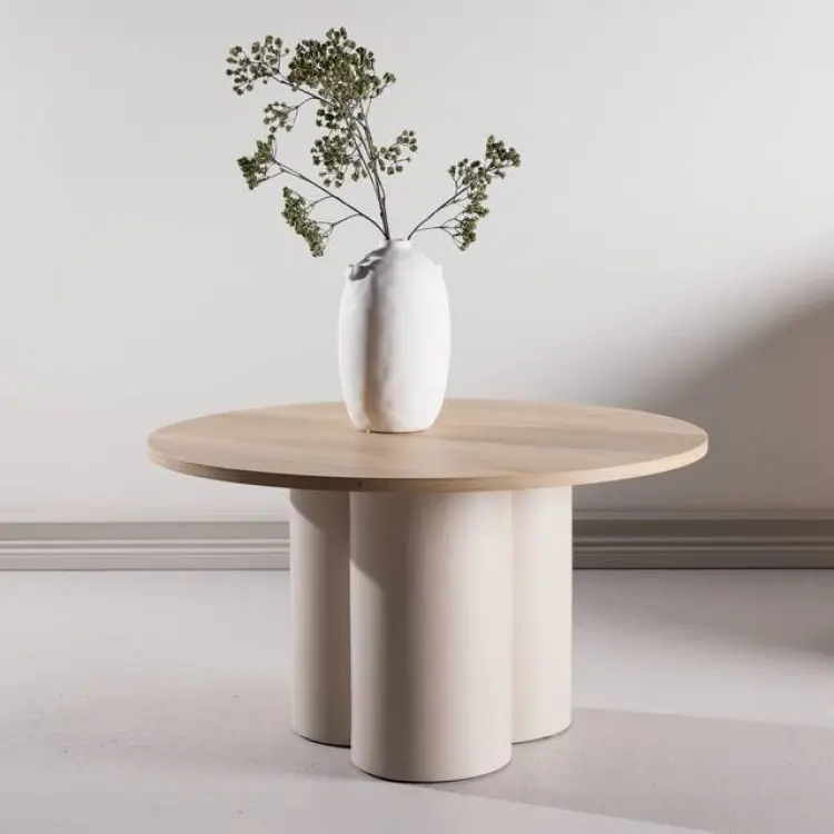 Venture Home Olivia runt soffbord Ø80 cm whitewash
