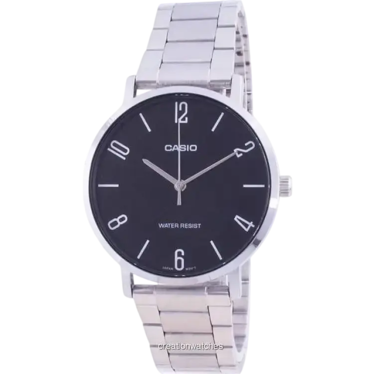 Casio Herr Standardserie Svart Klocka MTP-VT01D-1B2