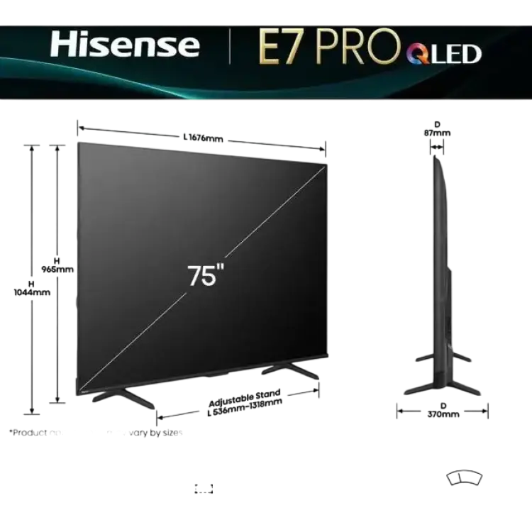 Hisense 75 E7NQ PRO 4K QLED Smart-TV