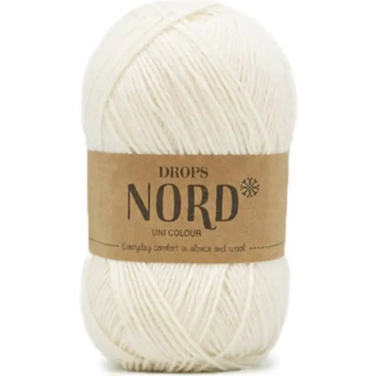 Drops Design Nord Uni Colour Off White 170m