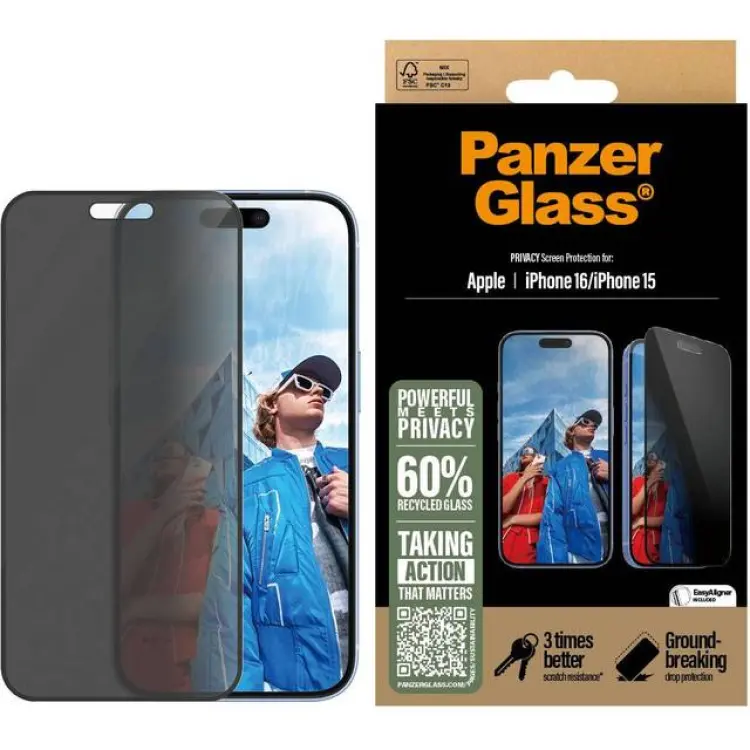 PanzerGlass iPhone 16 Ultra Wide Fit Skärmskydd