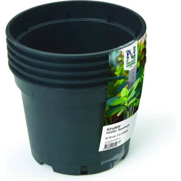 Nelson Garden plastkruka Ø17 cm 5-pack
