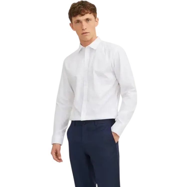 Jack & Jones Originals – Vit finskjorta-Vit/a