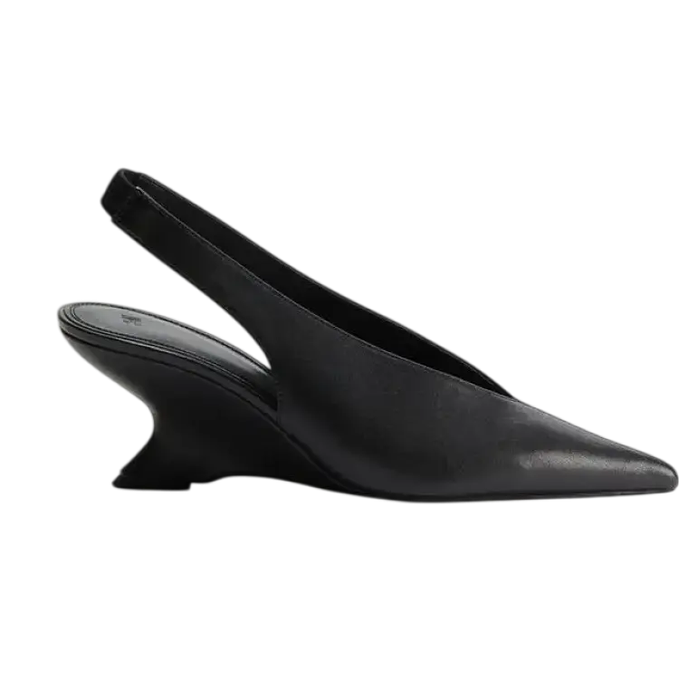 H&M Dam Slingbacks Med Kilklack - Svart