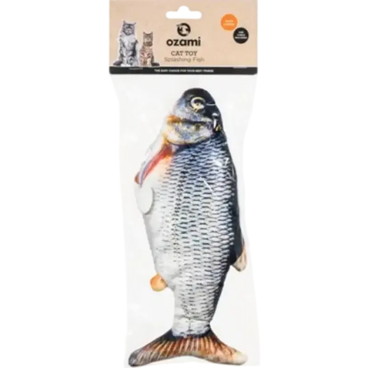 OZami Kattleksak Sprattlande Fisk 30cm Mört