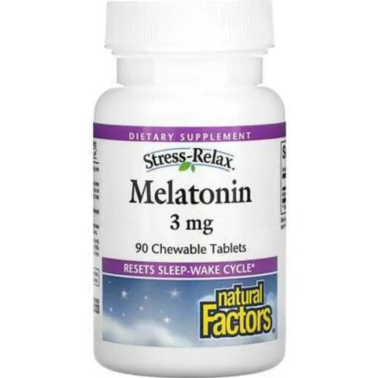 Natural Factors Melatonin 3 mg 90 Tablets Peppermint