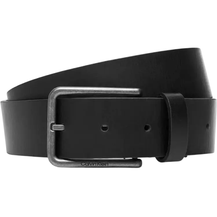 Calvin Klein Full-Grain Leather Belt - Black