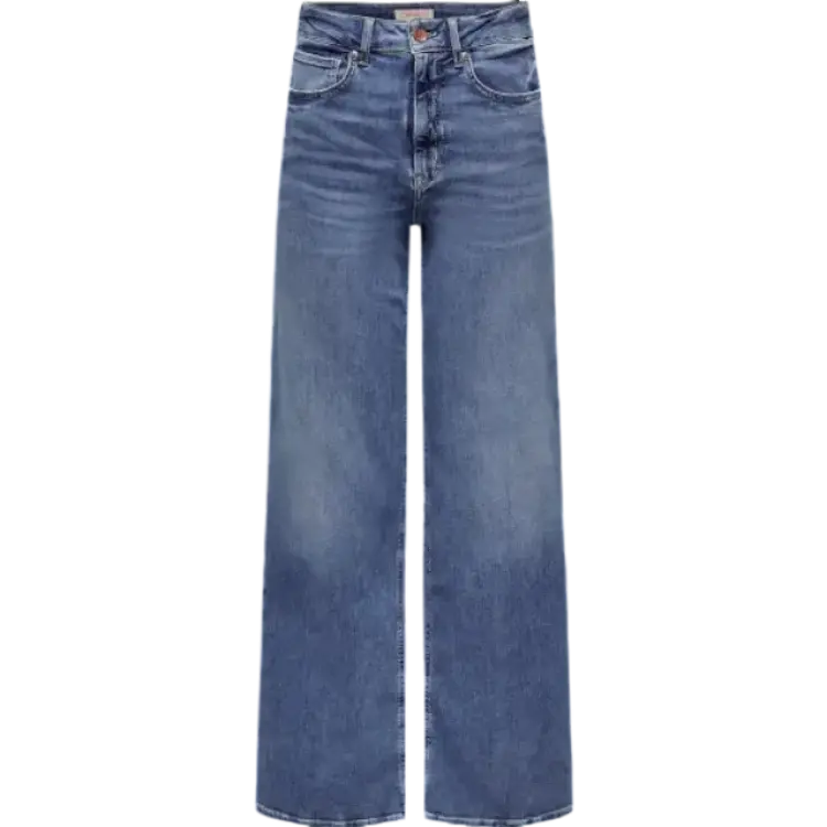 Only Madison Blush Wide Jeans - Medium Blue Denim