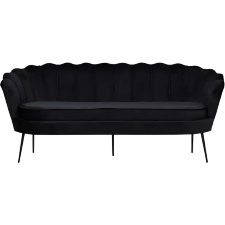 Venture Design Calais Black Soffa 180cm 3-sits