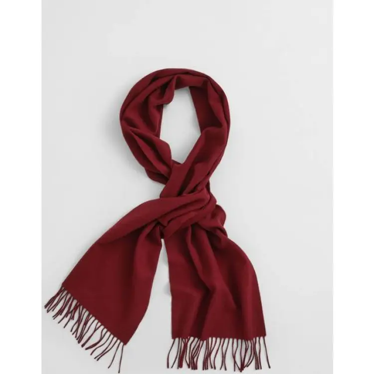 Gant Unisex Wool Scarf - Plumped Red