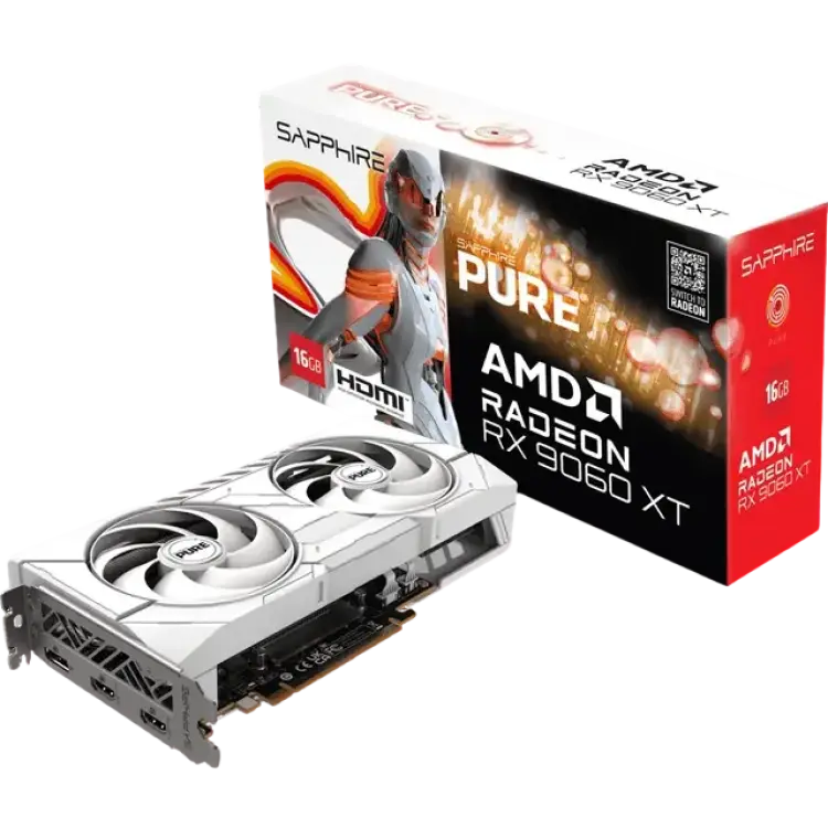 Sapphire PURE AMD Radeon RX 9060 XT GPU 2xHDMI DisplayPort 16GB GDDR6