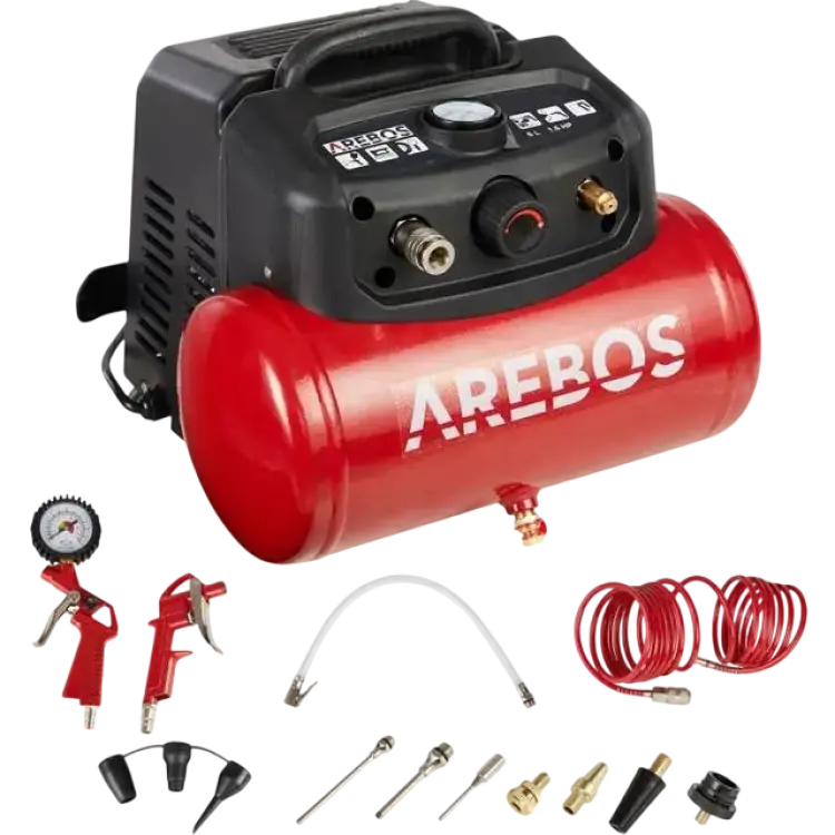 Arebos Tryckluftskompressor 1200 W 6 L