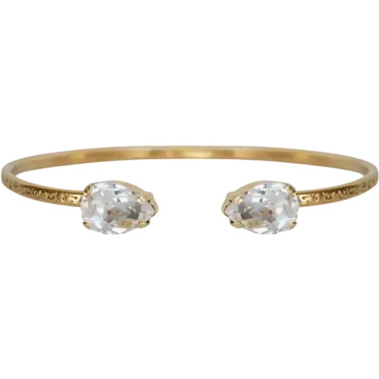 Caroline Svedbom Petite Drop Bracelet - Gold/Transparent