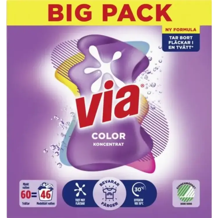 Via Color Tvättmedel 2400 g Multi