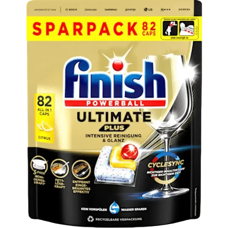 Finish Ultimate Plus Lemon Maskindisktabletter 82 St