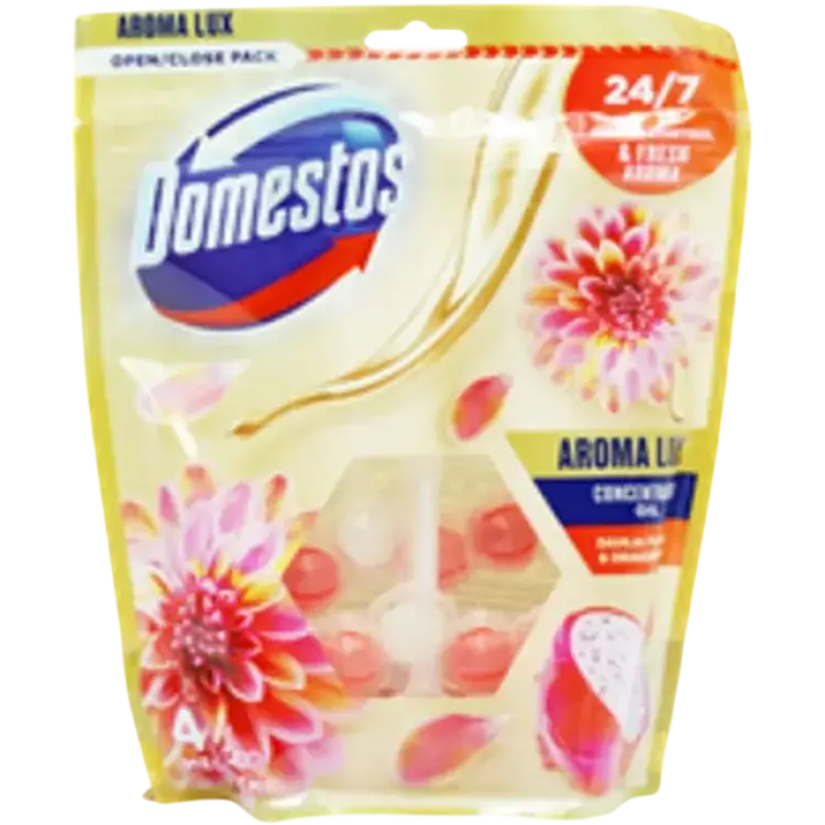 Domestos Dhalia Dragon Fruit Toalettblock 4-Pack